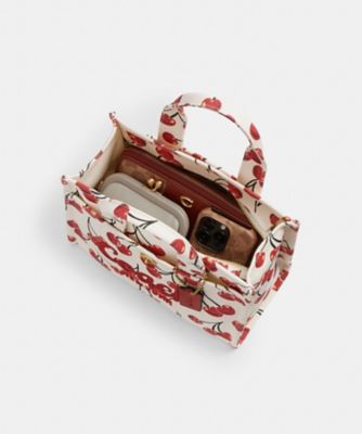 【COACH】カーゴトートバッグ 26 チェリープリント＊CY935 COACH 新作セール コーチ バッグ CY935 2025春新作 トートバッグ